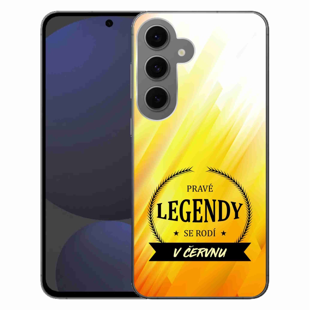 Gélový kryt mmCase na Samsung Galaxy S24 FE - legendy v júni žlté pozadie