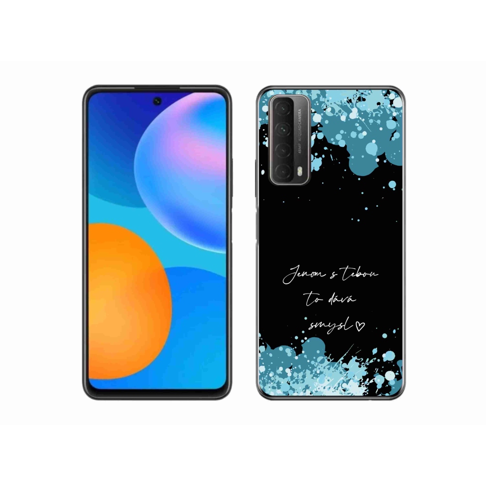 Gélový kryt mmCase na Huawei P Smart (2021) - zamilovaný text čierne pozadie