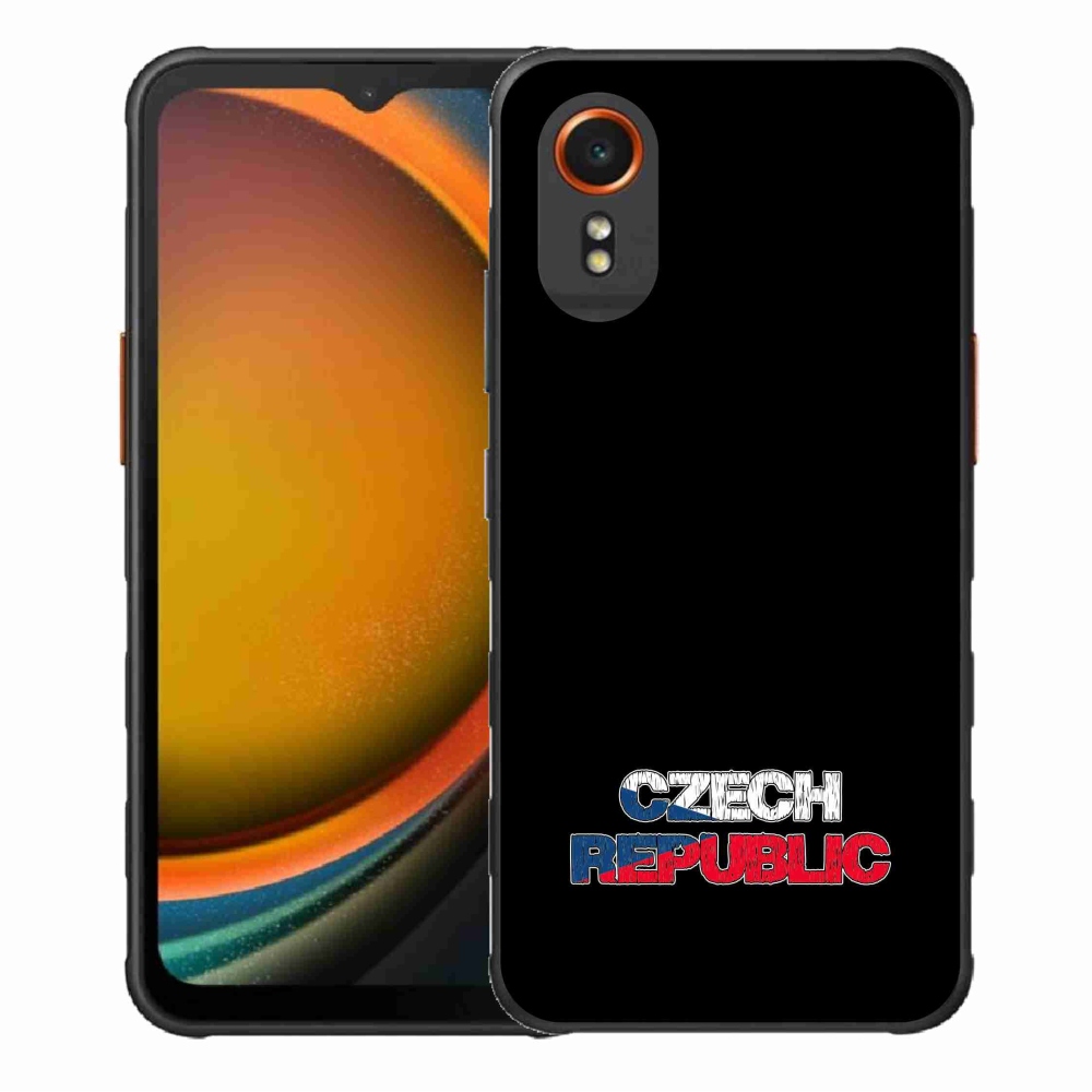 Gélový kryt mmCase na Samsung Galaxy Xcover 7 - Czech Republic čierne pozadie