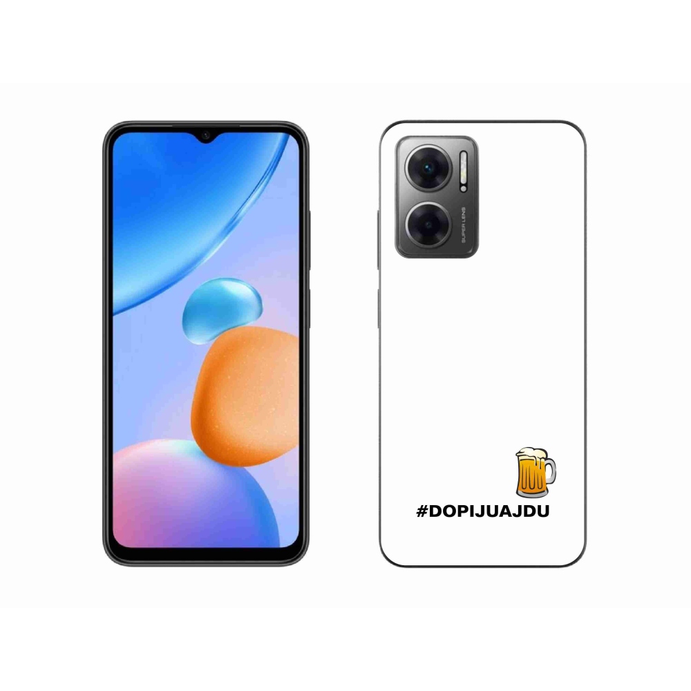 Gélový kryt mmCase na Xiaomi Redmi 10 5G - pivný motív 1 biele pozadie