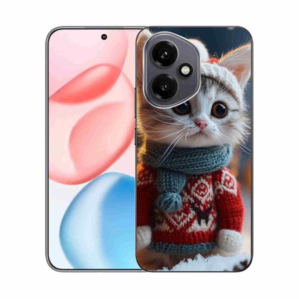 Gélový kryt mmCase na Honor 400 - mačiatko vo svetri