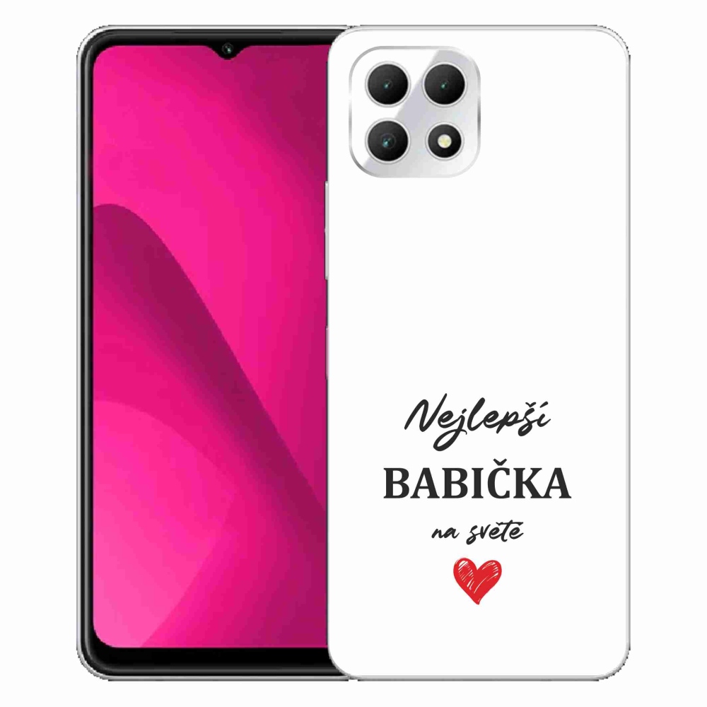 Gélový kryt mmCase na T-Mobile T Phone 2 - najlepšia babička 1 biele pozadie