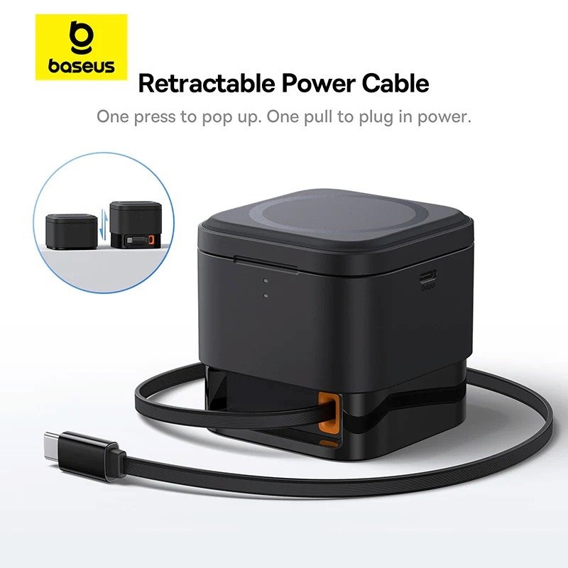 Baseus MagPro 3v1 Magnetická bezdrôtová nabíjačka 25W Cosmic Black