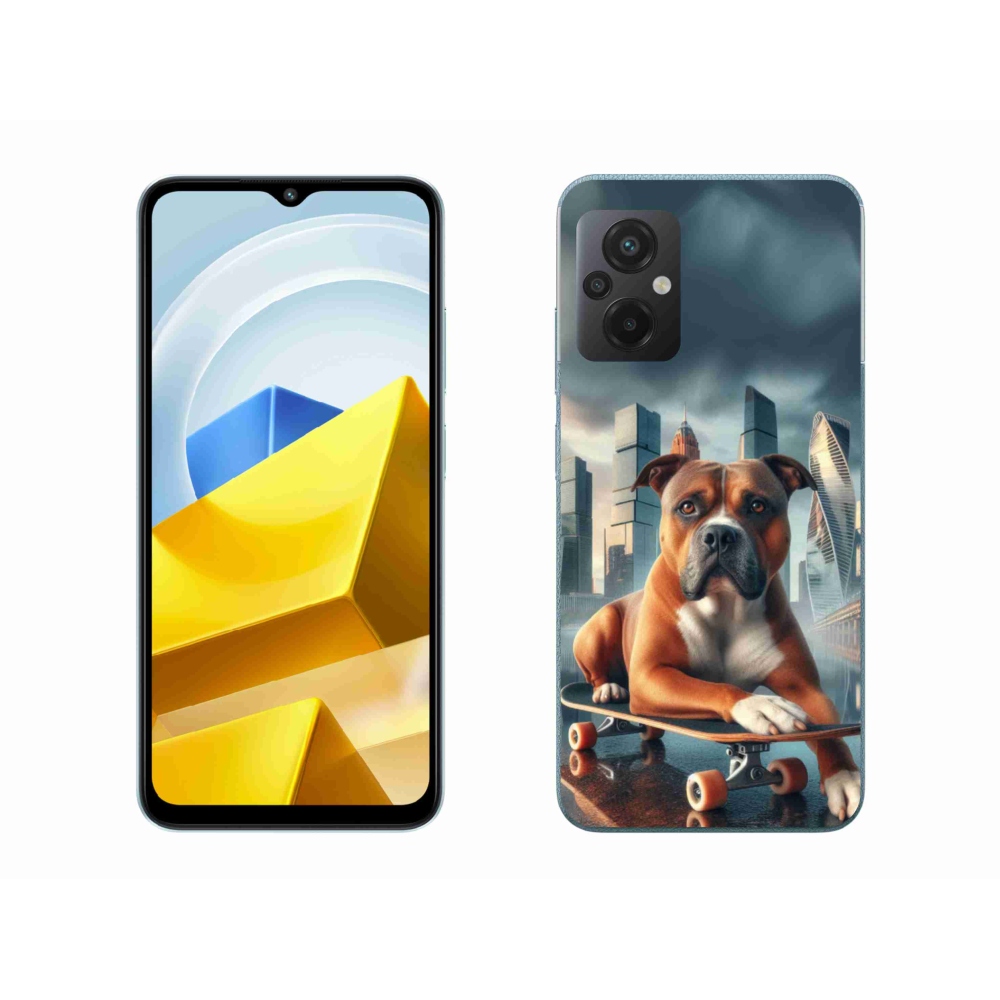 Gélový kryt mmCase na Xiaomi Poco M5 4G - pes na skateboarde