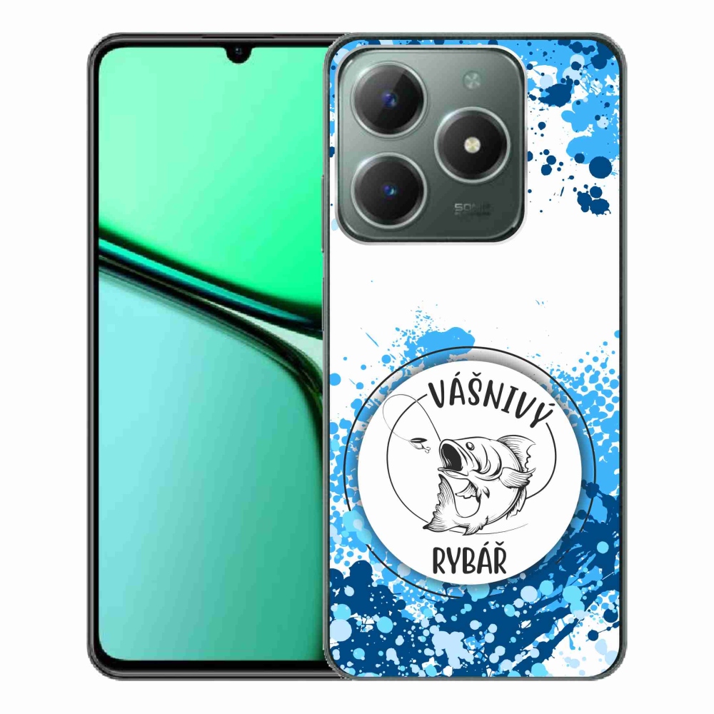 Gélový kryt mmCase na Realme C61 - vášnivý rybár biele pozadie