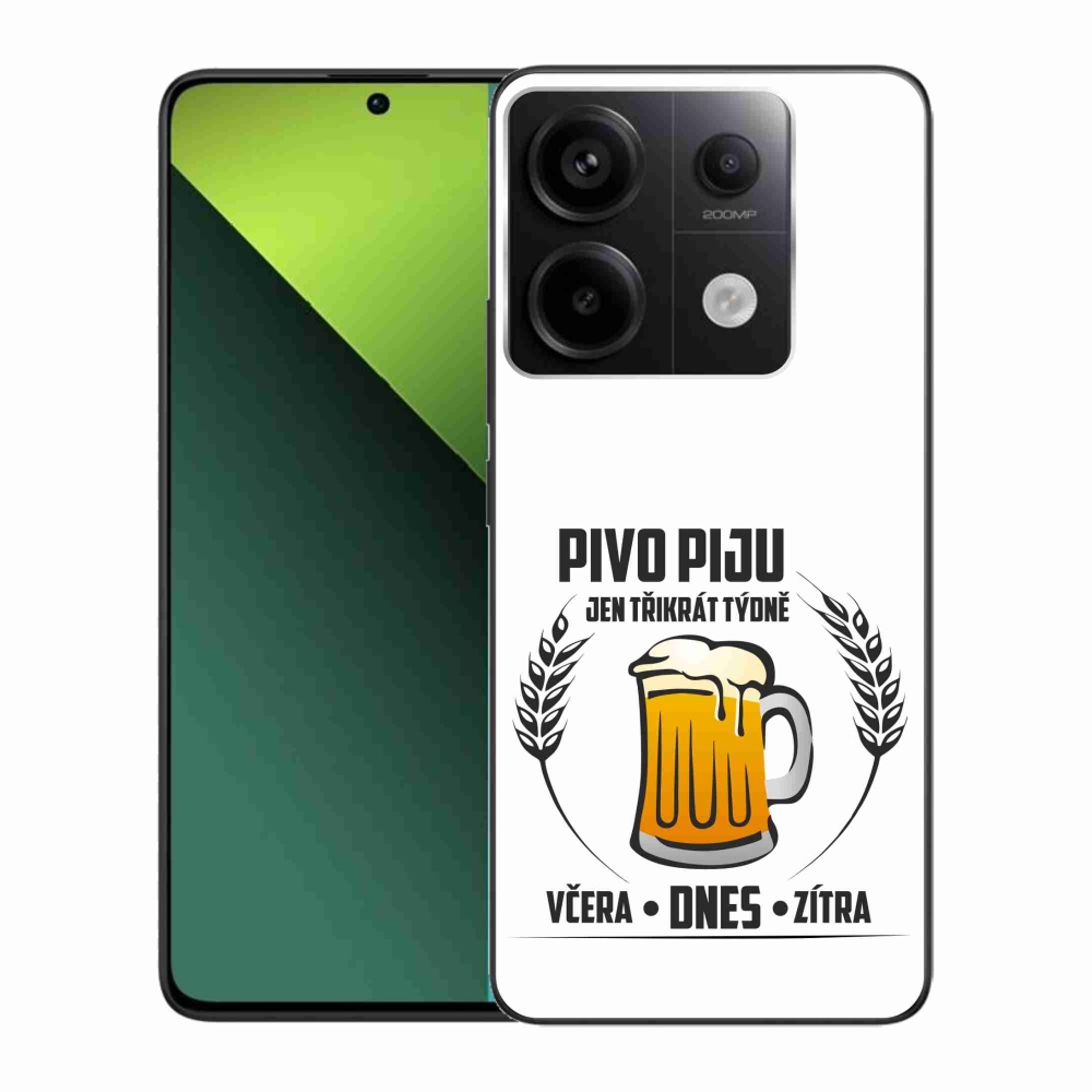 Gélový kryt mmCase na Xiaomi Redmi Note 13 Pro 5G/Poco X6 5G - pivný motív biele pozadie