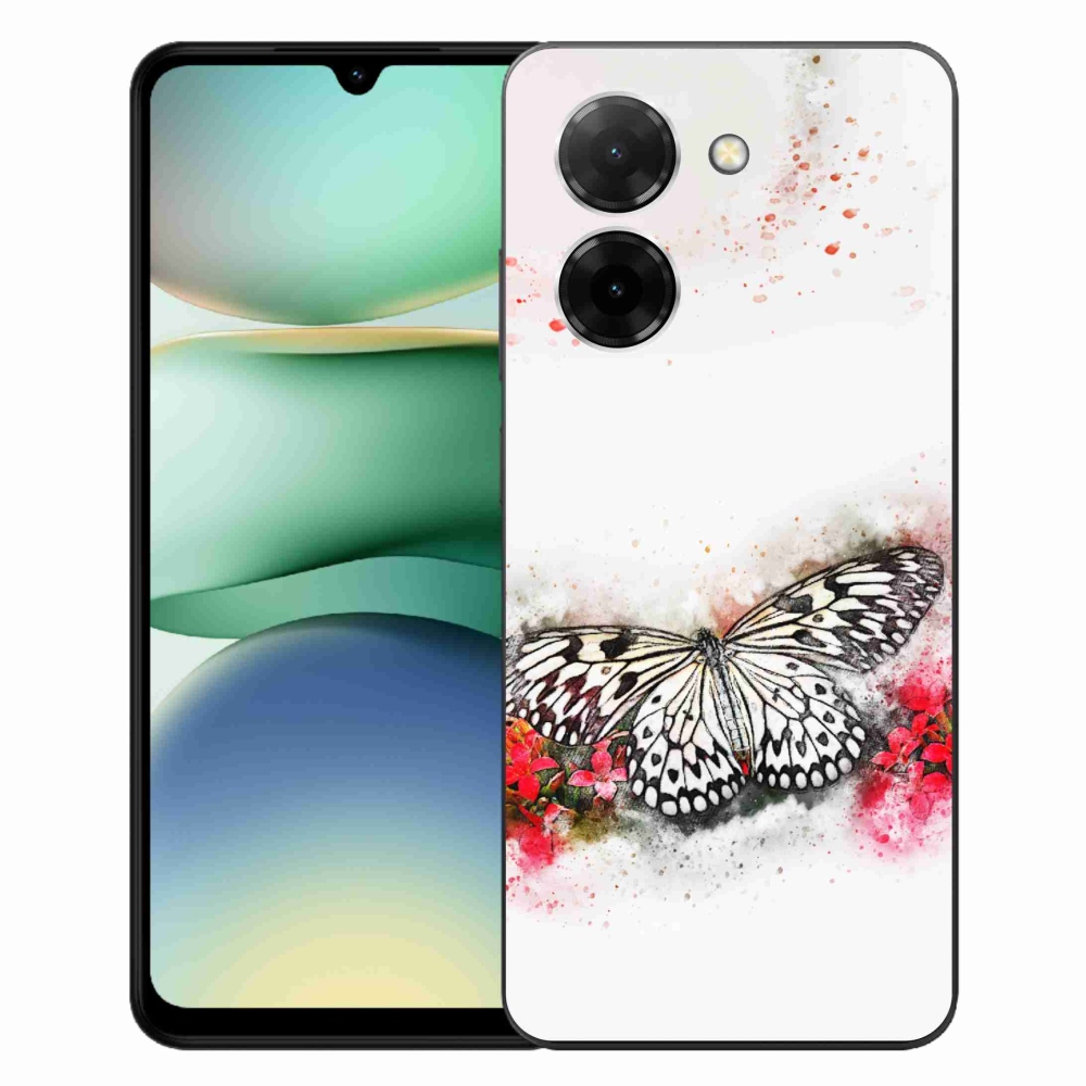 Gélový kryt mmCase na Xiaomi Redmi A5 (171.7x77.8x8.3mm) - čiernobiely motýľ
