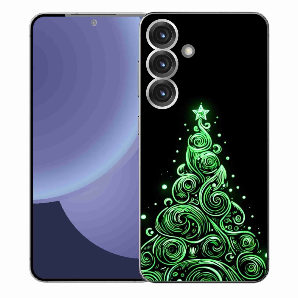 Gélový kryt mmCase na Samsung Galaxy S25+ - neónový vianočný stromček 3
