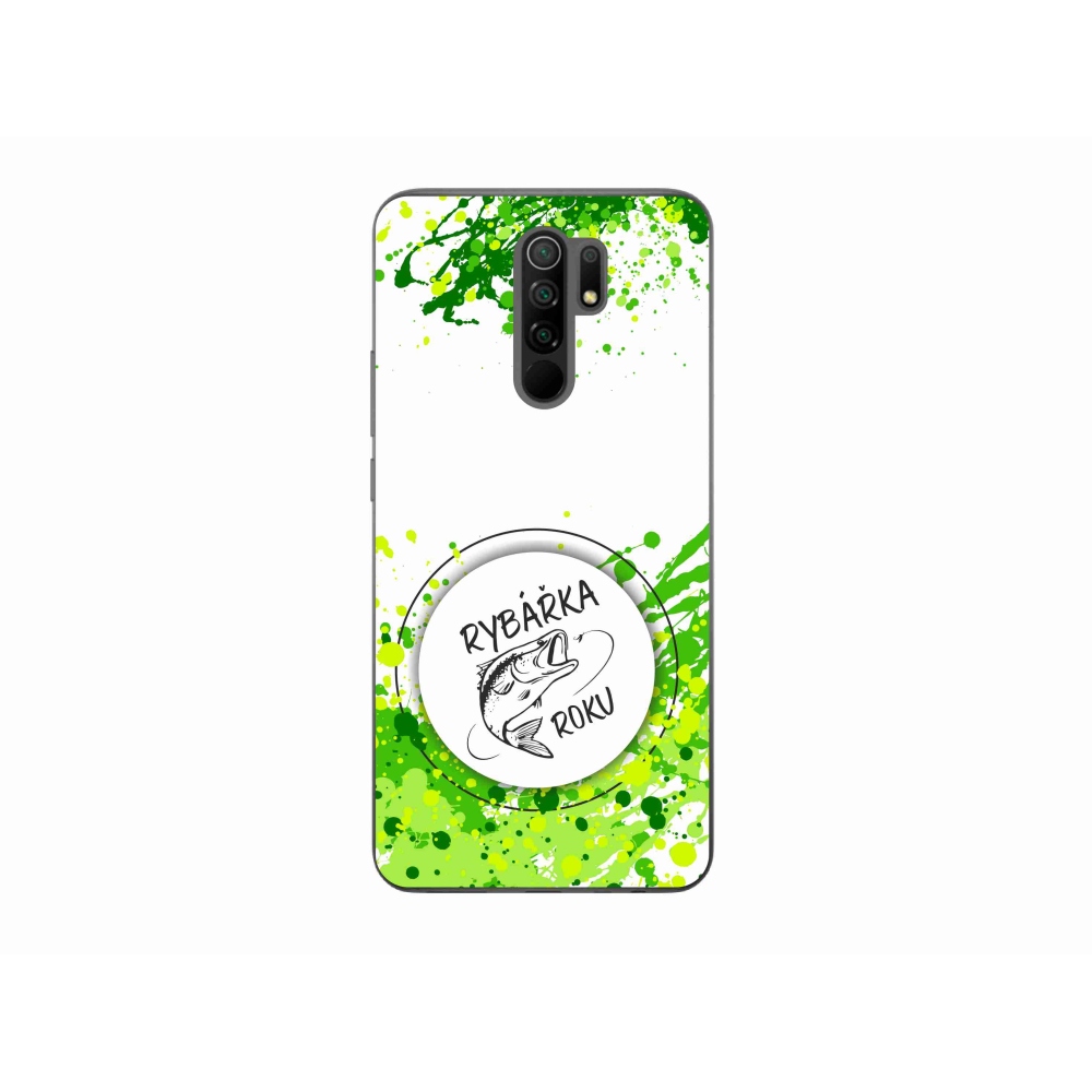 Gélový kryt mmCase na Xiaomi Redmi 9 - rybárka roku biele pozadie