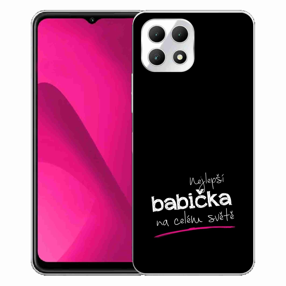 Gélový kryt mmCase na T-Mobile T Phone 2 - najlepšia babička 4 čierne pozadie