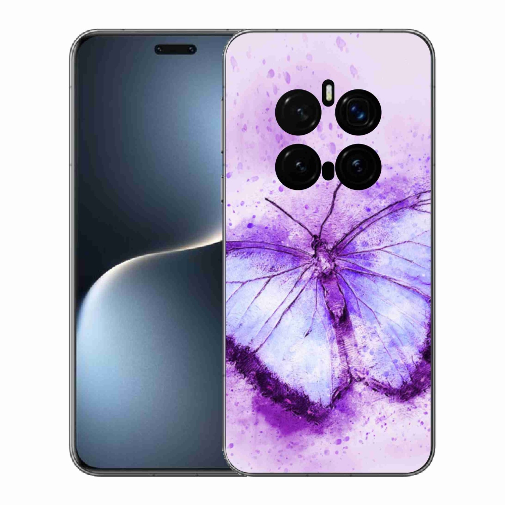 Gélový kryt mmCase na Honor Magic 7 Pro 5G - fialový motýľ