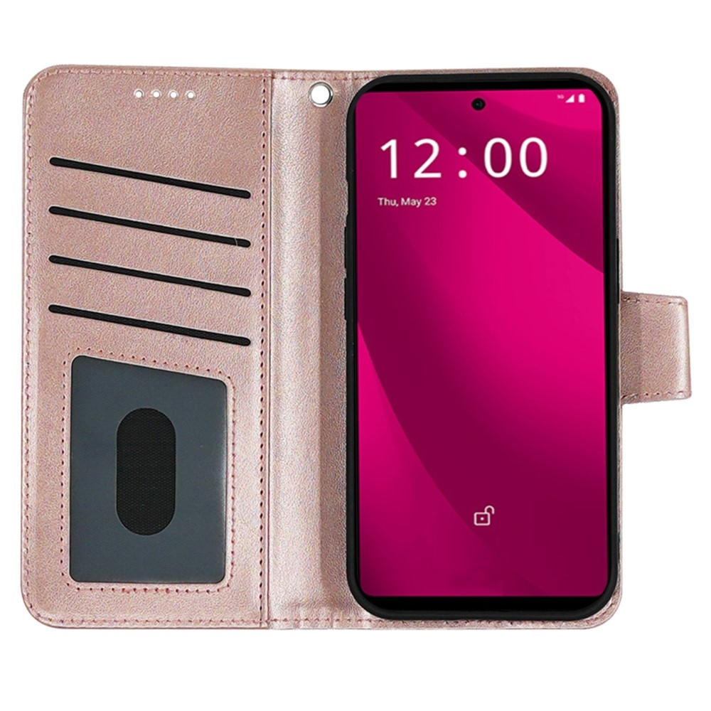 Strong knižkové puzdro na T-Mobile T Phone 2 Pro - ružovozlaté