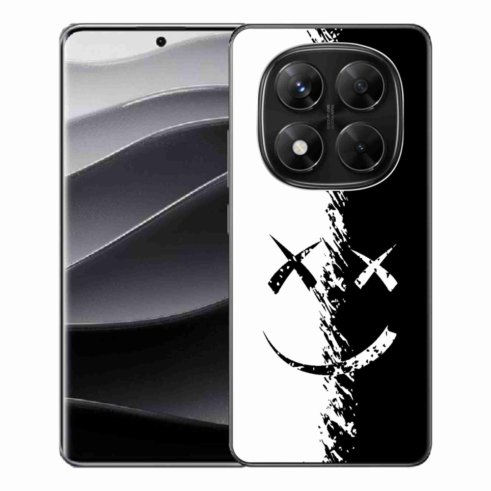 Gélový kryt mmCase na Xiaomi Redmi Note 14 Pro 5G/Poco X7 5G - černobílý smajlík