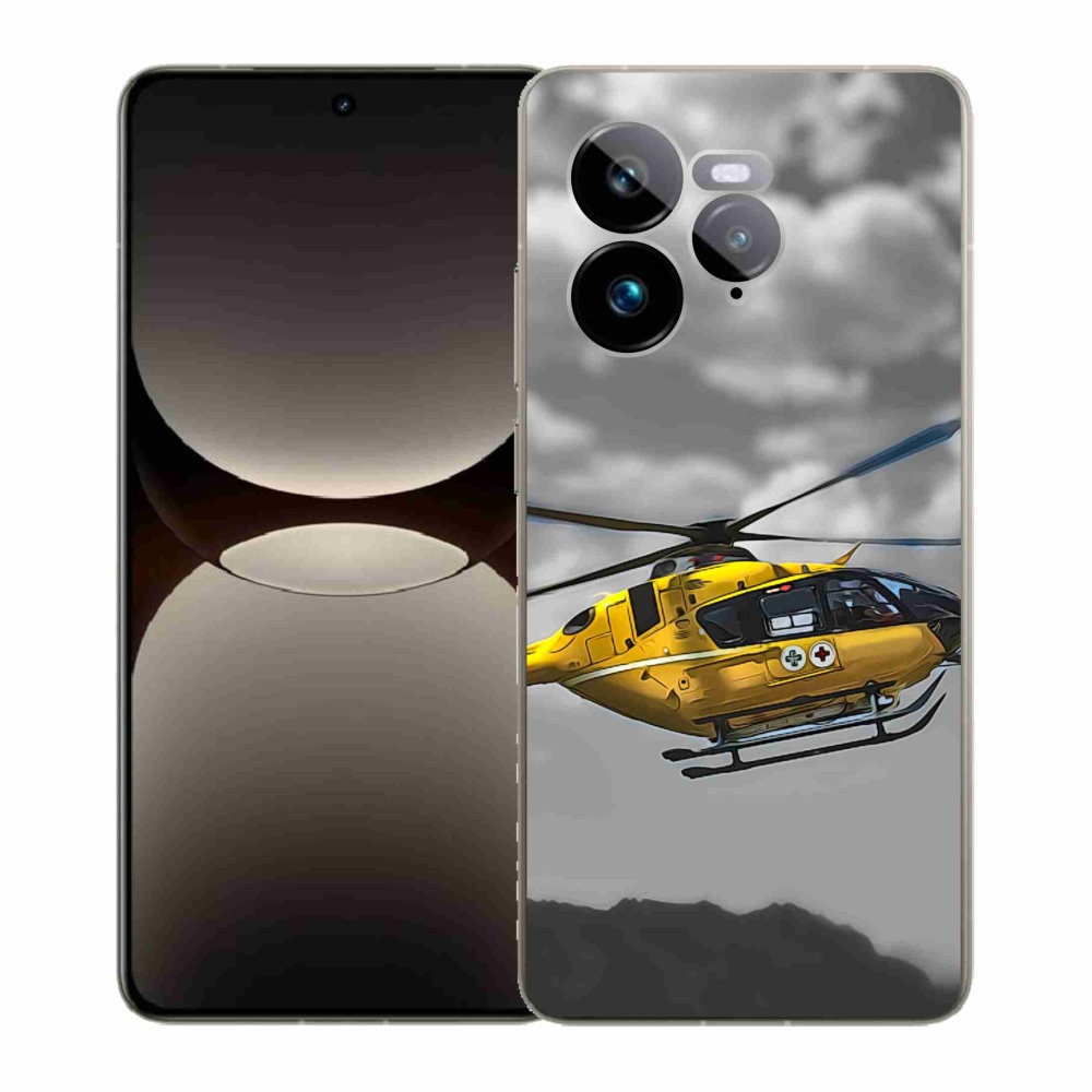 Gélový kryt mmCase na Realme GT 7 Pro 5G - žltá helikoptéra