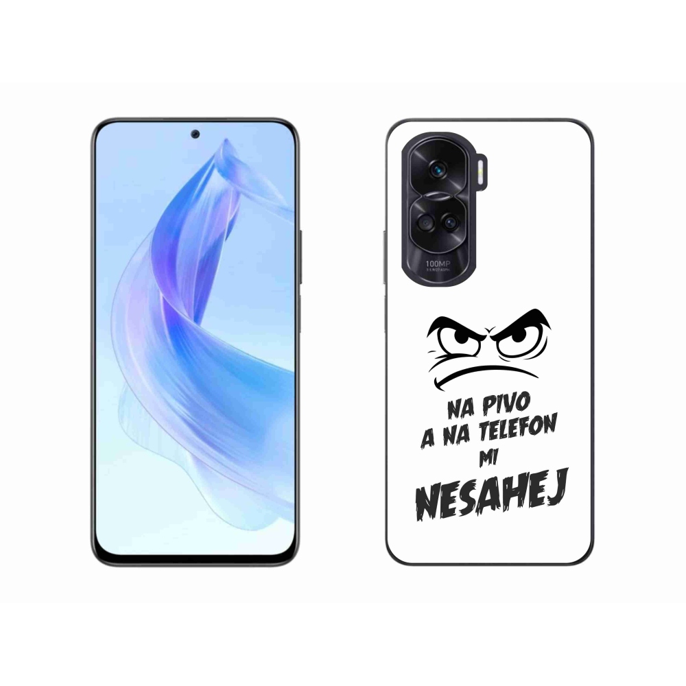 Gélový kryt mmCase na Honor 90 Lite - pivný motív 2 biele pozadie