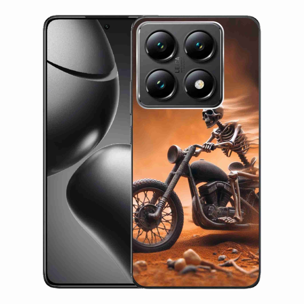 Gélový kryt mmCase na Xiaomi 14T Pro - kostra na motorke