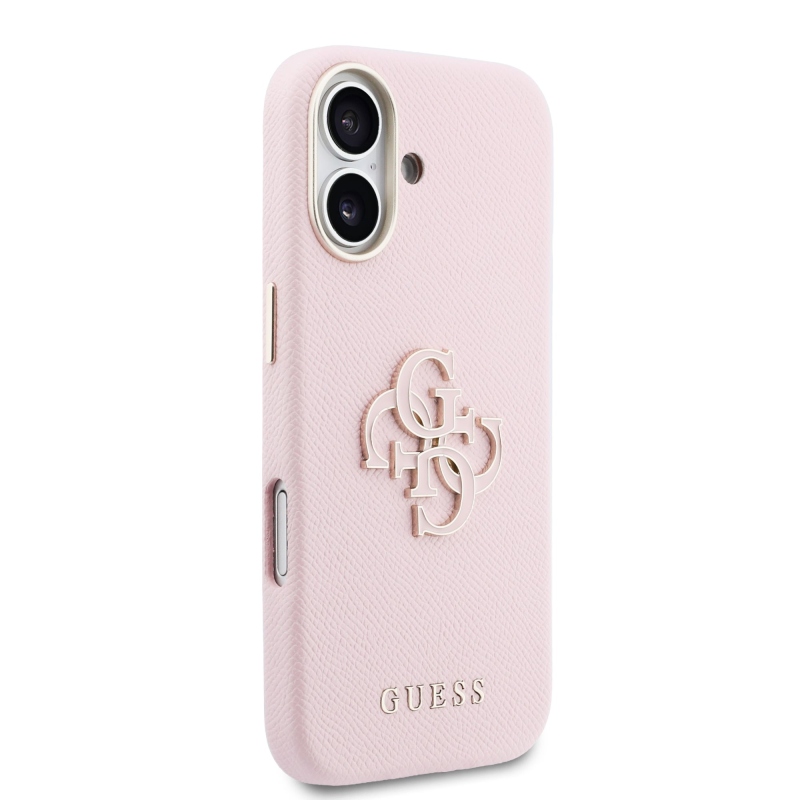 Zadný kryt s logom Guess PU Resin pre iPhone 17 Pink