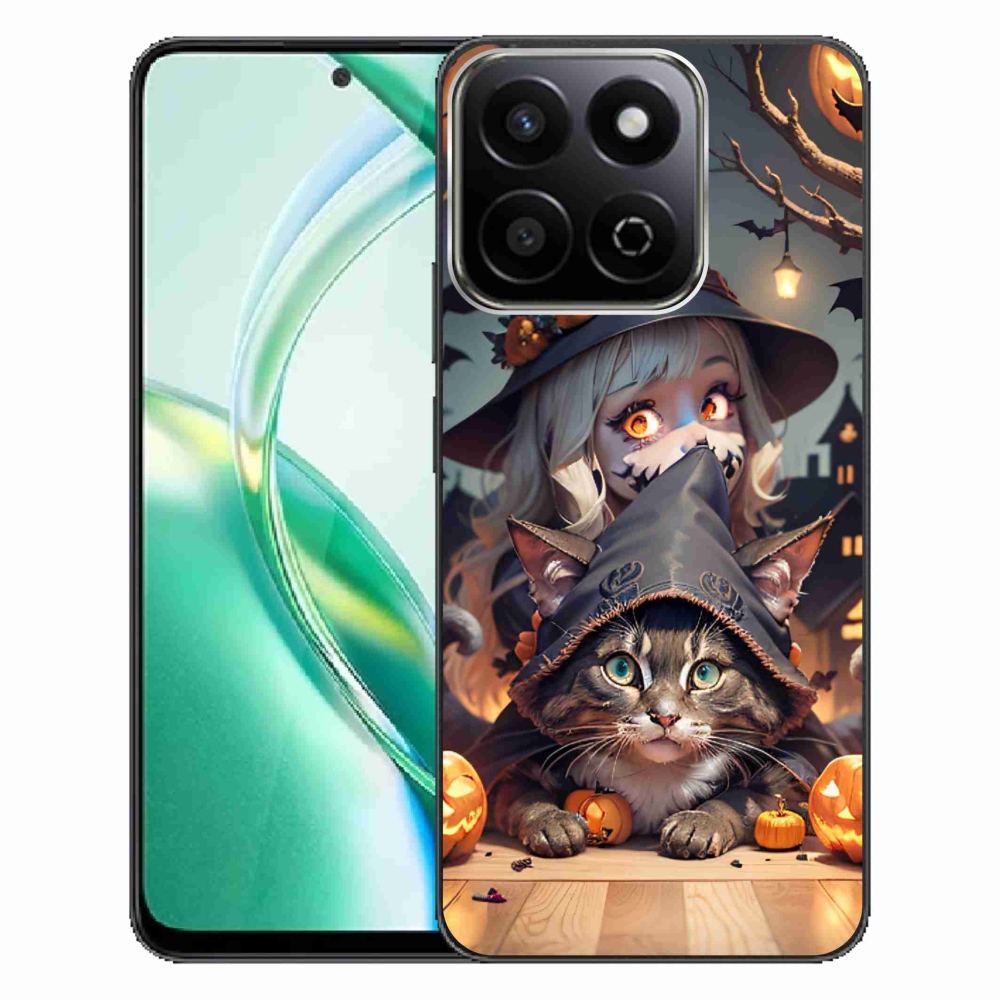 Gélový kryt mmCase na Honor 200 Smart 5G - čarodejnica s mačkou