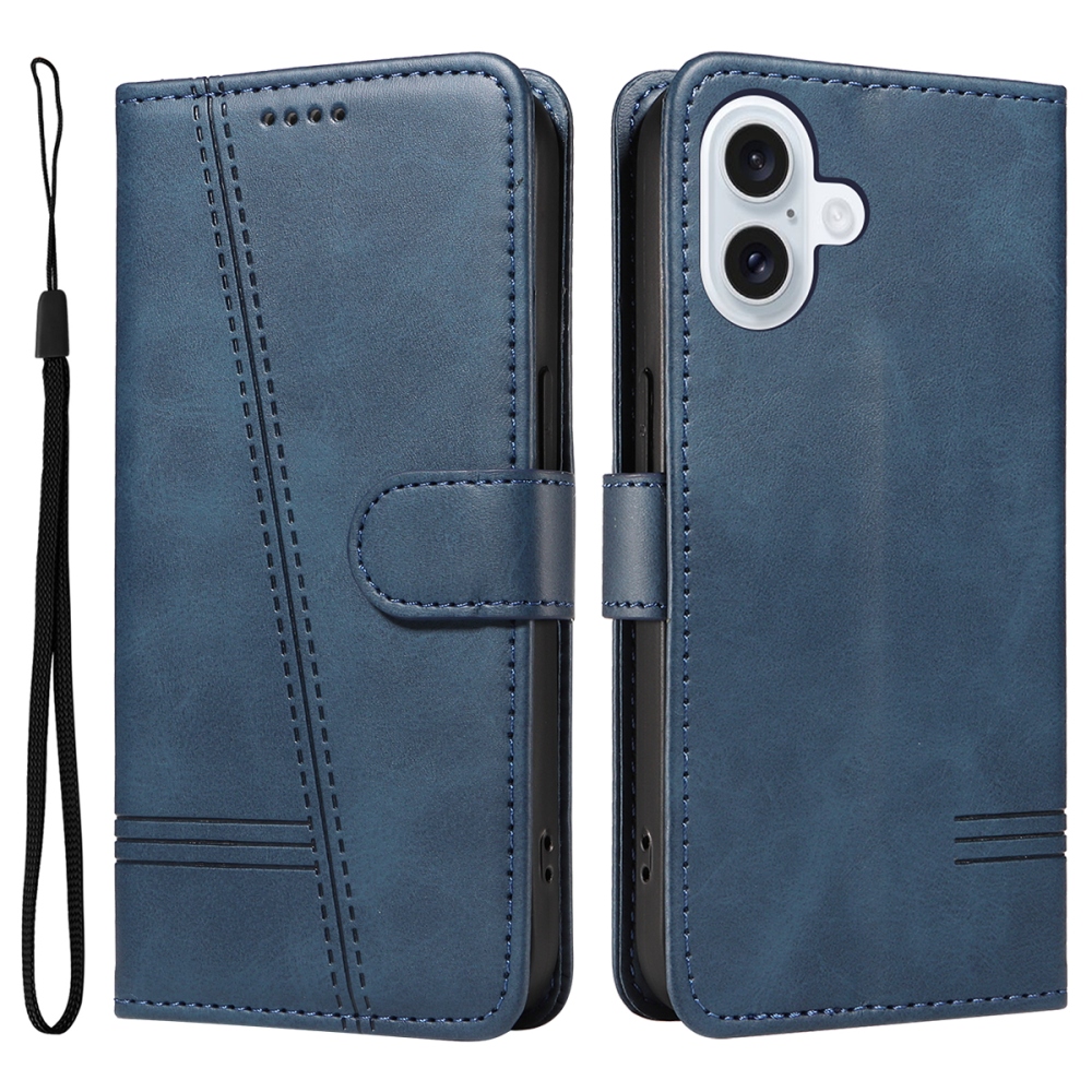 T-Shape knižkové púzdro na iPhone 17 - modré
