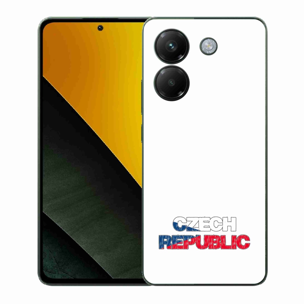 Gélový kryt mmCase na Xiaomi Poco M7 Pro 5G - Czech Republic biele pozadie