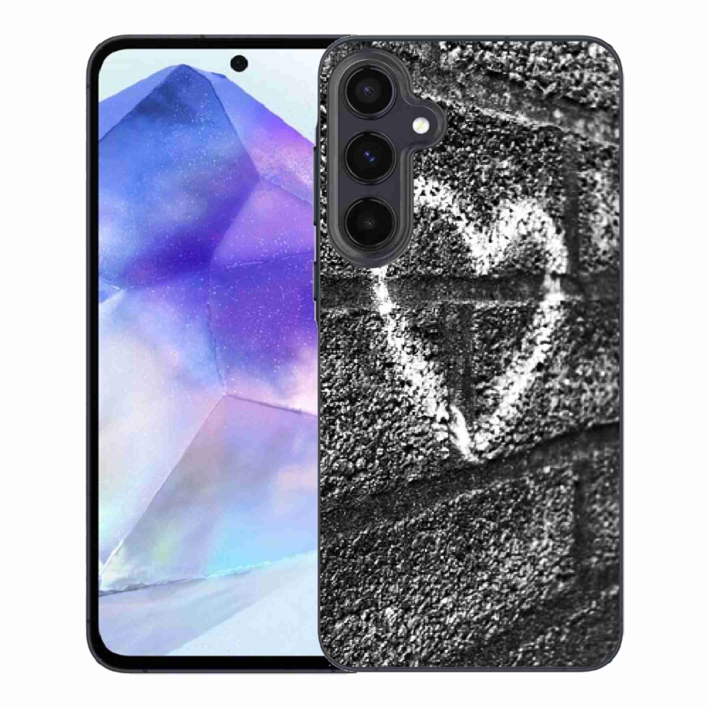 Gélový kryt mmCase na Samsung Galaxy A55 5G - srdce na stene