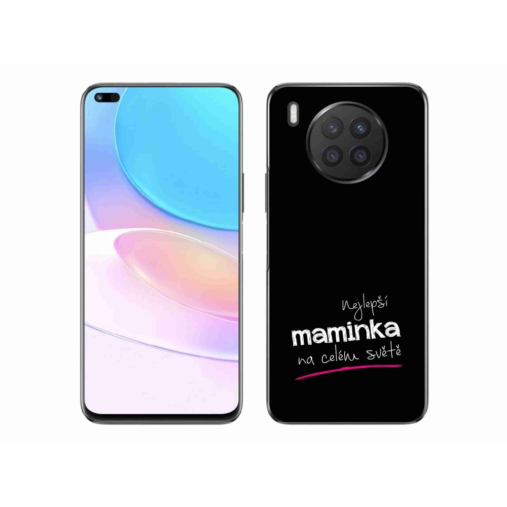 Gélový kryt mmCase na Huawei Nova 8i - najlepšia mamička 4 čierne pozadie