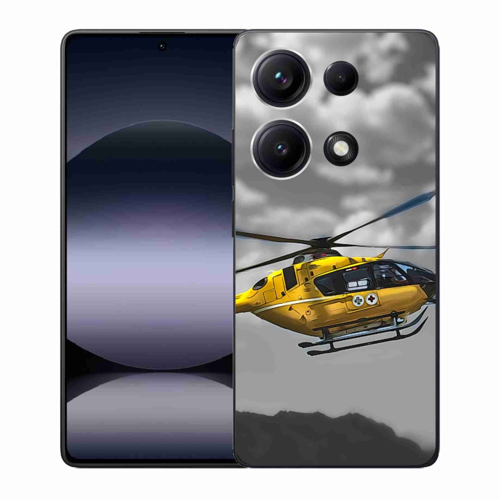 Gélový kryt mmCase na Xiaomi Redmi Note 14S - žltá helikoptéra