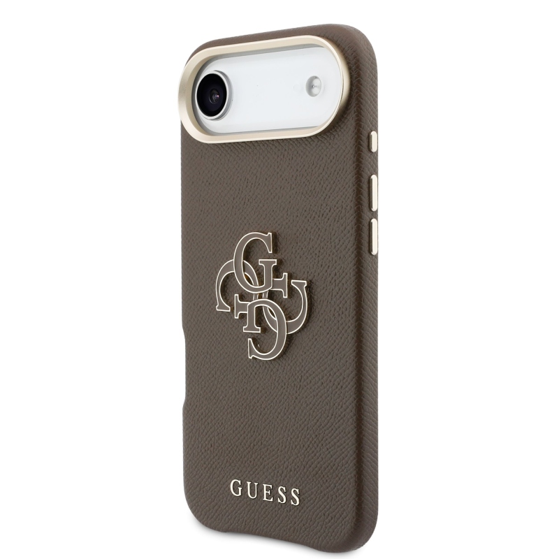 Zadný kryt s logom Guess PU Resin pre iPhone Air Brown
