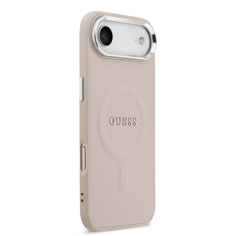 Guess PU Saffiano MagSafe zadný kryt pre iPhone Air Pink