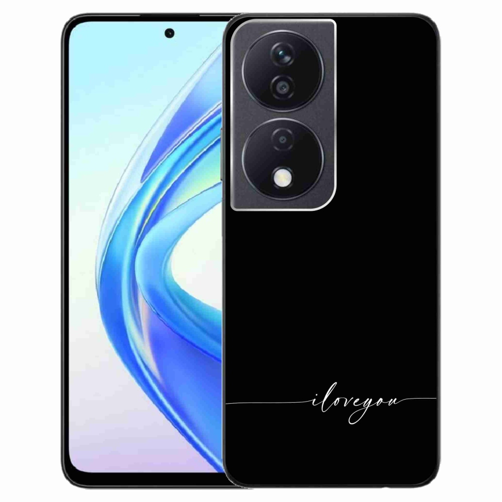 Gélový kryt mmCase na Honor X7b/Honor 90 Smart - I love you čierne pozadie