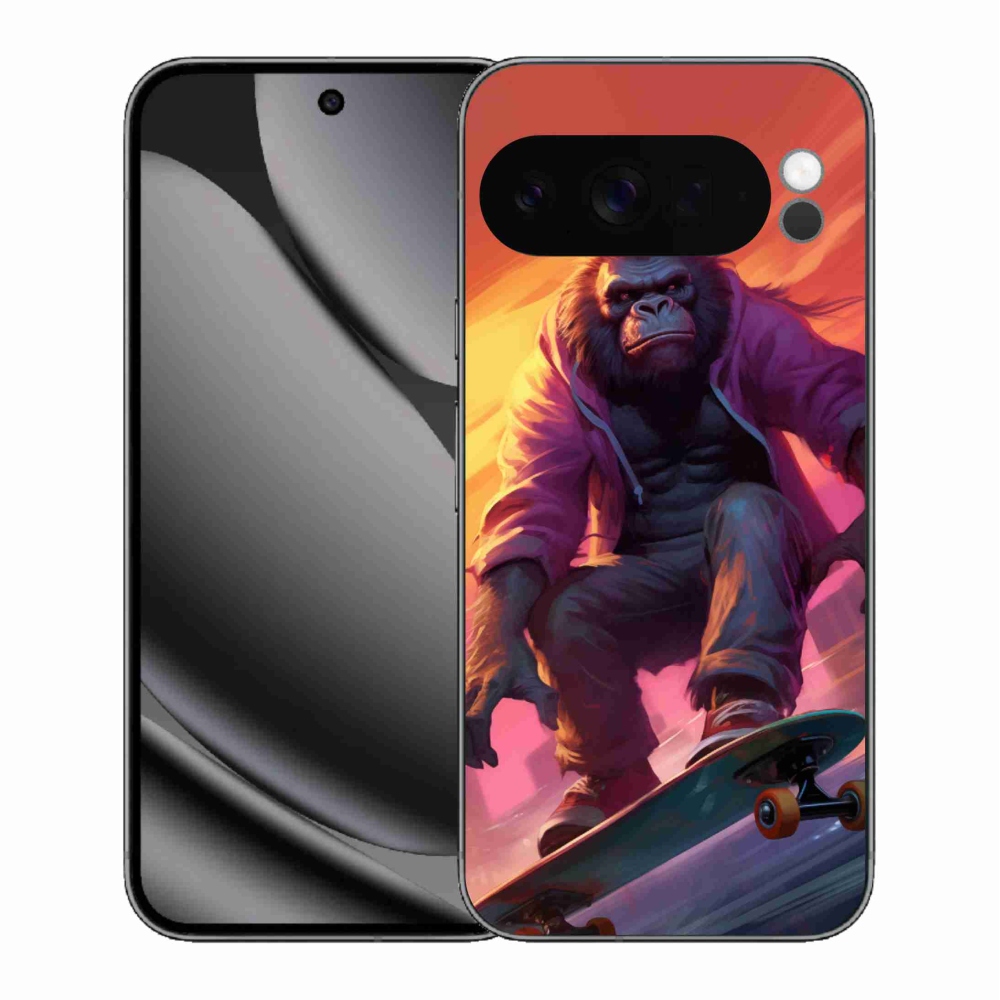 Gélový kryt mmCase na Google Pixel 10 Pro XL - gorila na skateboarde