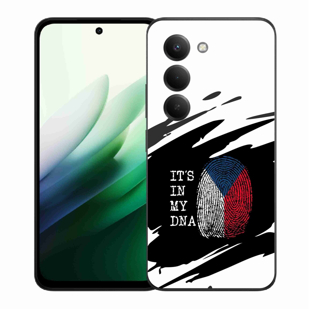 Gélový kryt mmCase na Xiaomi Redmi 15 5G (169mm) - vlajka odtlačok prsta čiernobiele pozadie