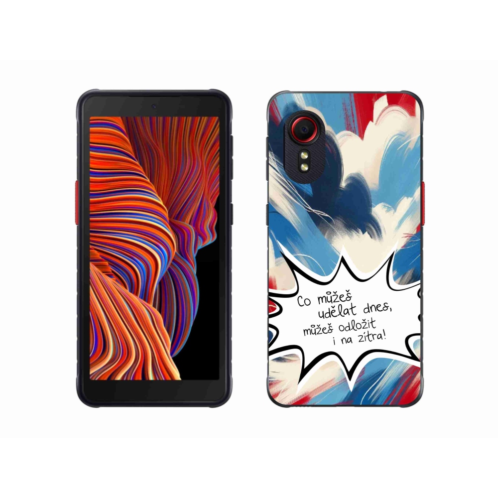 Gélový kryt mmCase na Samsung Galaxy Xcover 5 - vtipný text 9 biele pozadie