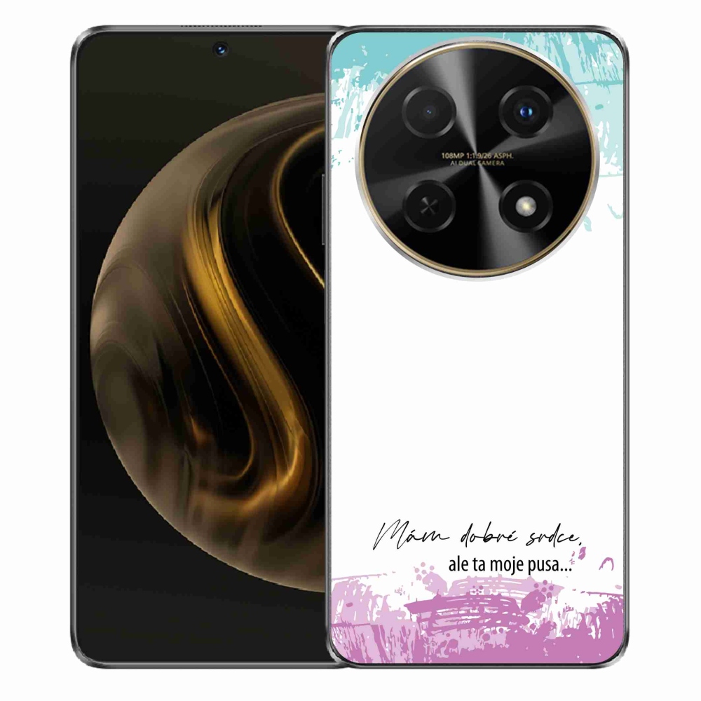Gélový kryt mmCase na Huawei Nova 12i - vtipný text 3 biele pozadie
