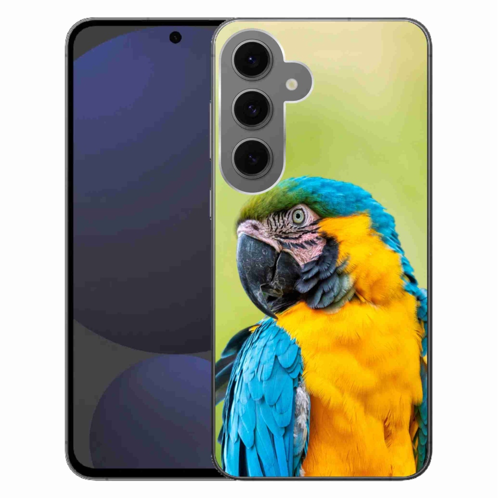 Gélový obal mmCase na Samsung Galaxy S24 FE - papagáj ara 2