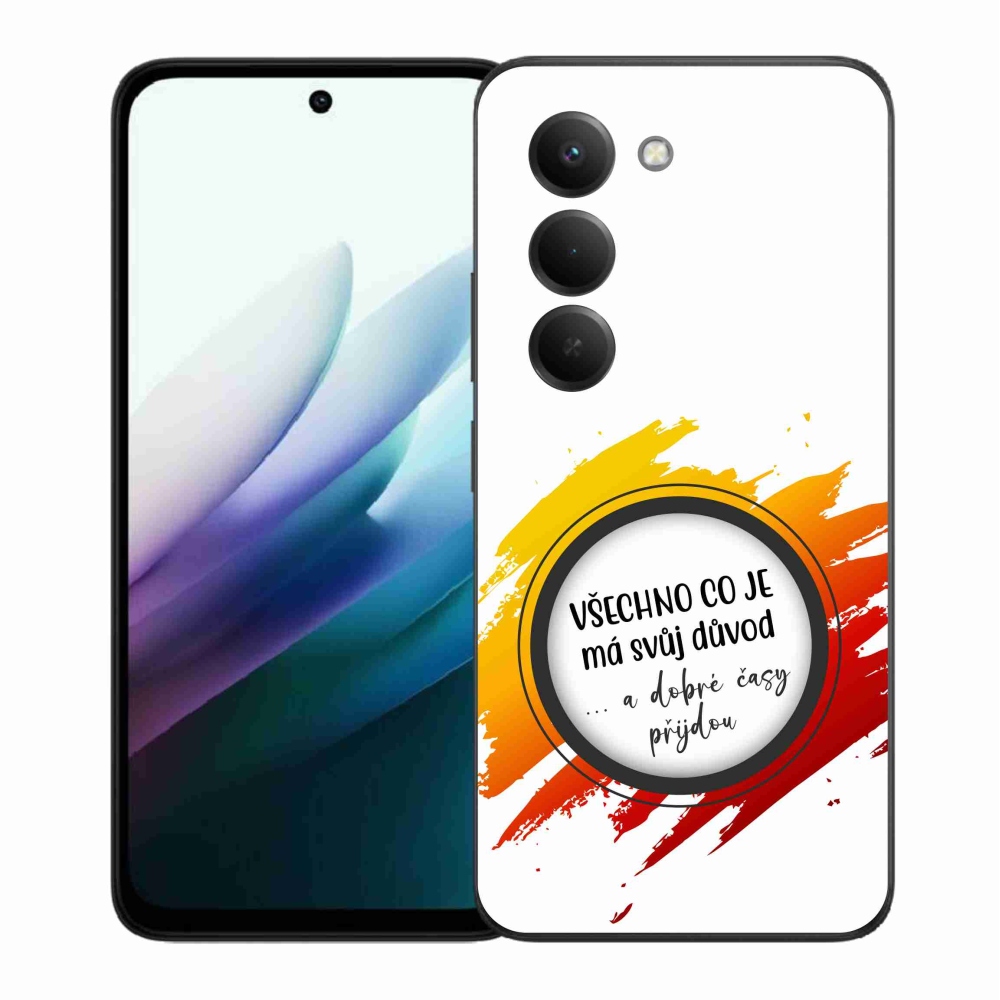 Gélový kryt mmCase na Xiaomi Redmi 15 4G/5G (171mm) - citát 3 biele pozadie
