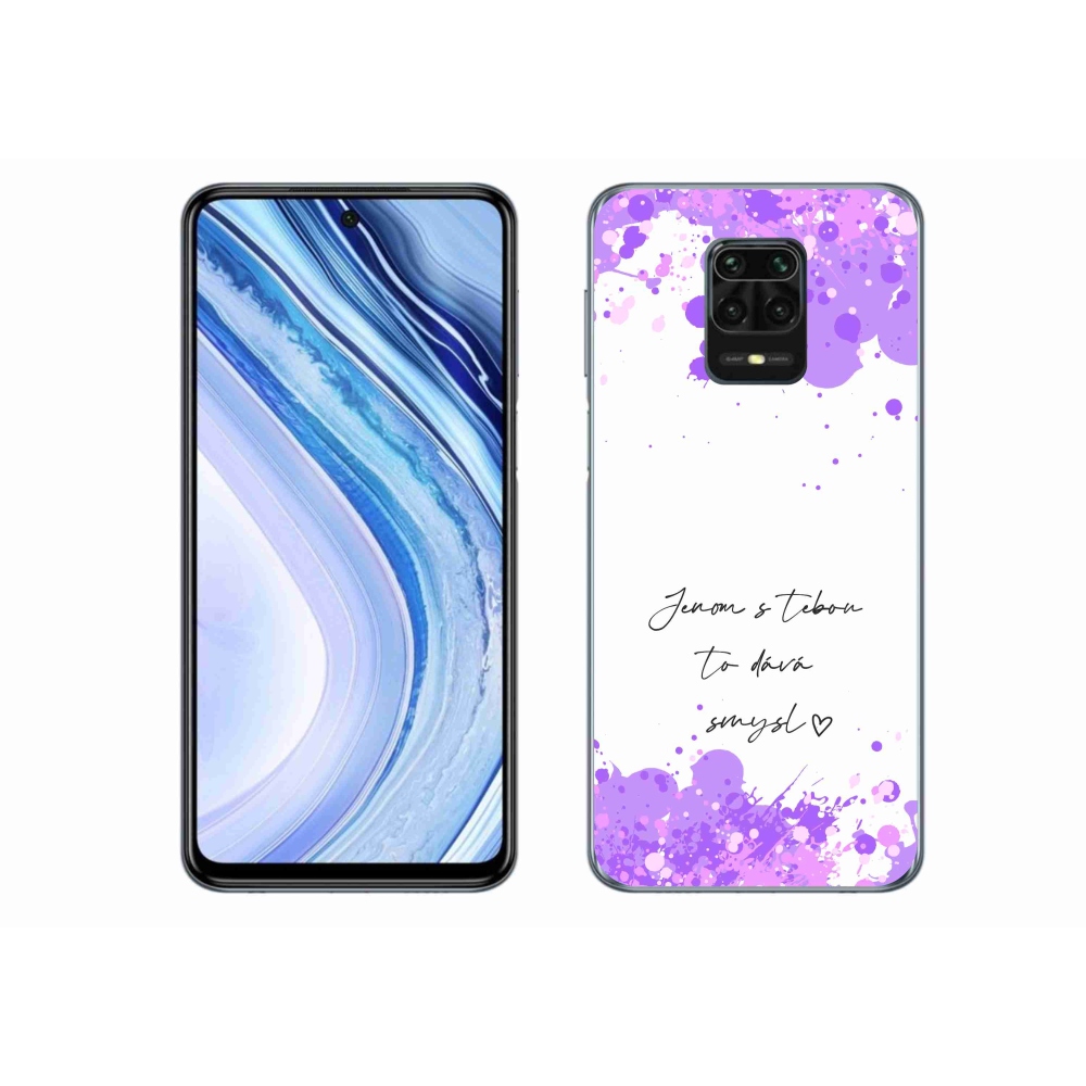 Gélový kryt mmCase na Xiaomi Redmi Note 9 Pro - zamilovaný text biele pozadie