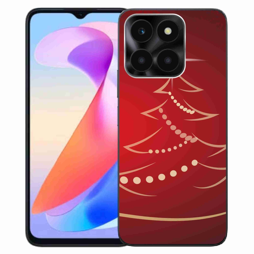 Gélový kryt mmCase na Honor X6a - kreslený vianočný stromček