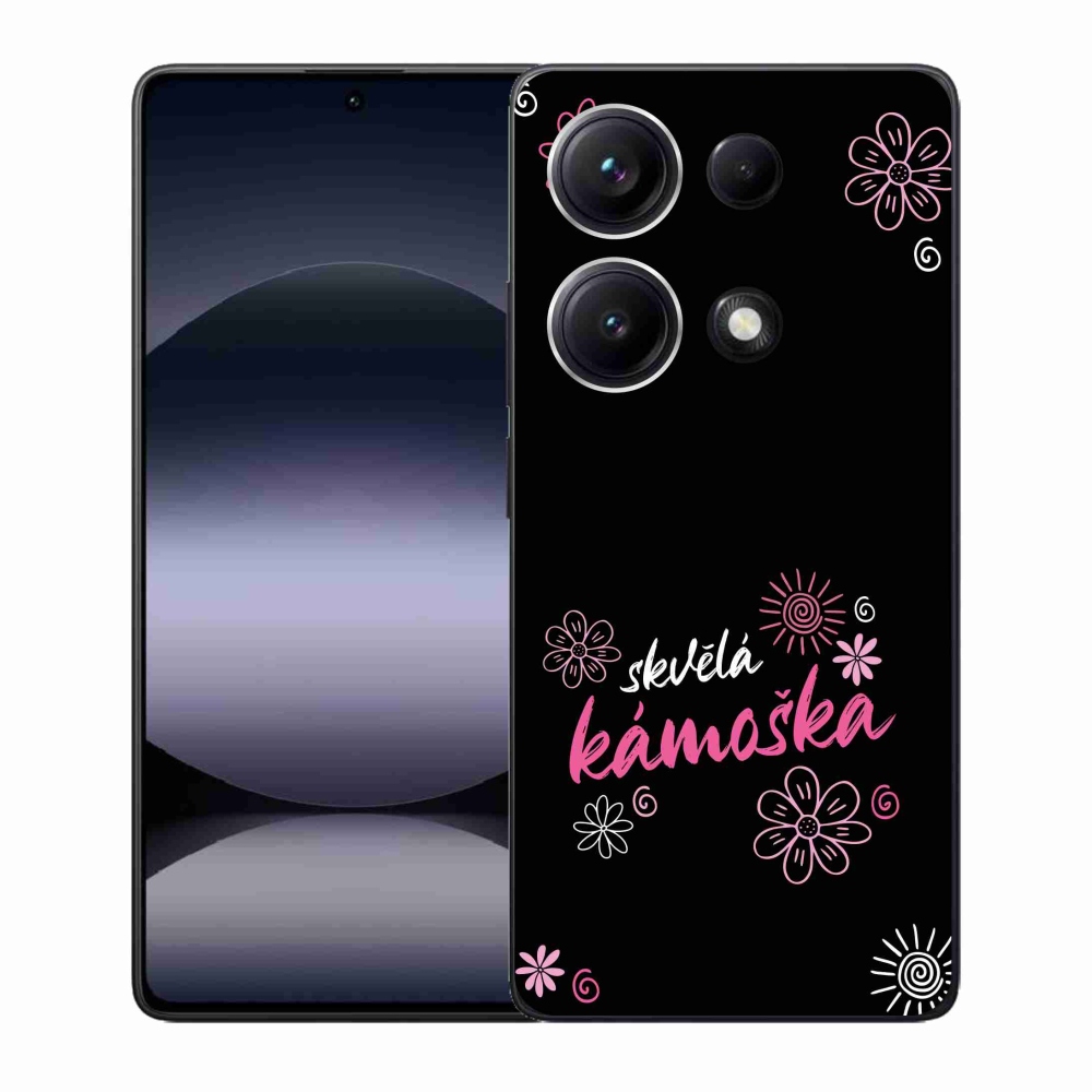 Gélový kryt mmCase na Xiaomi Redmi Note 14S - skvelá kamoška čierne pozadie