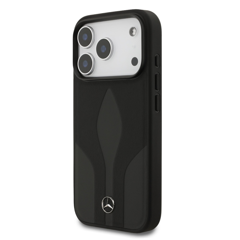 Mercedes Leather The Move MagSafe zadný kryt pre iPhone 17 Pro Black