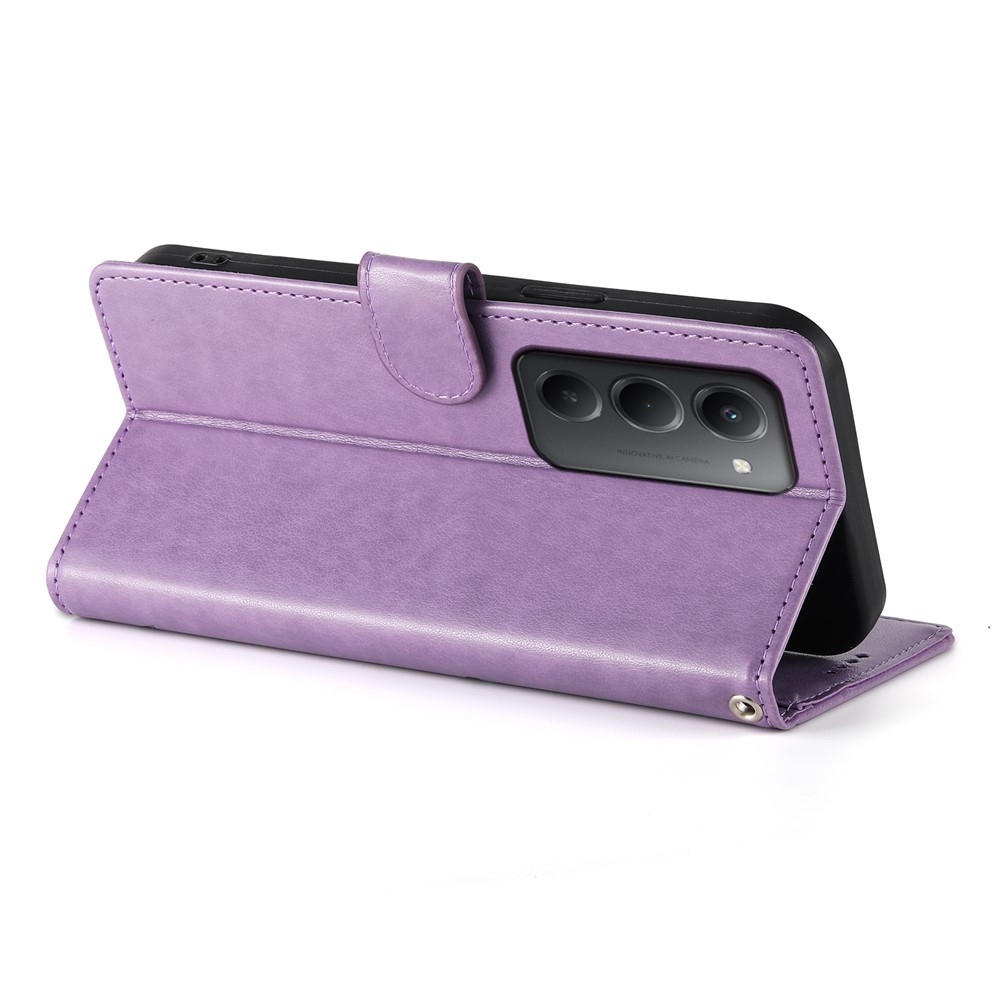 Flowery knižkové puzdro na Xiaomi Redmi 15 5G (169mm) - fialové