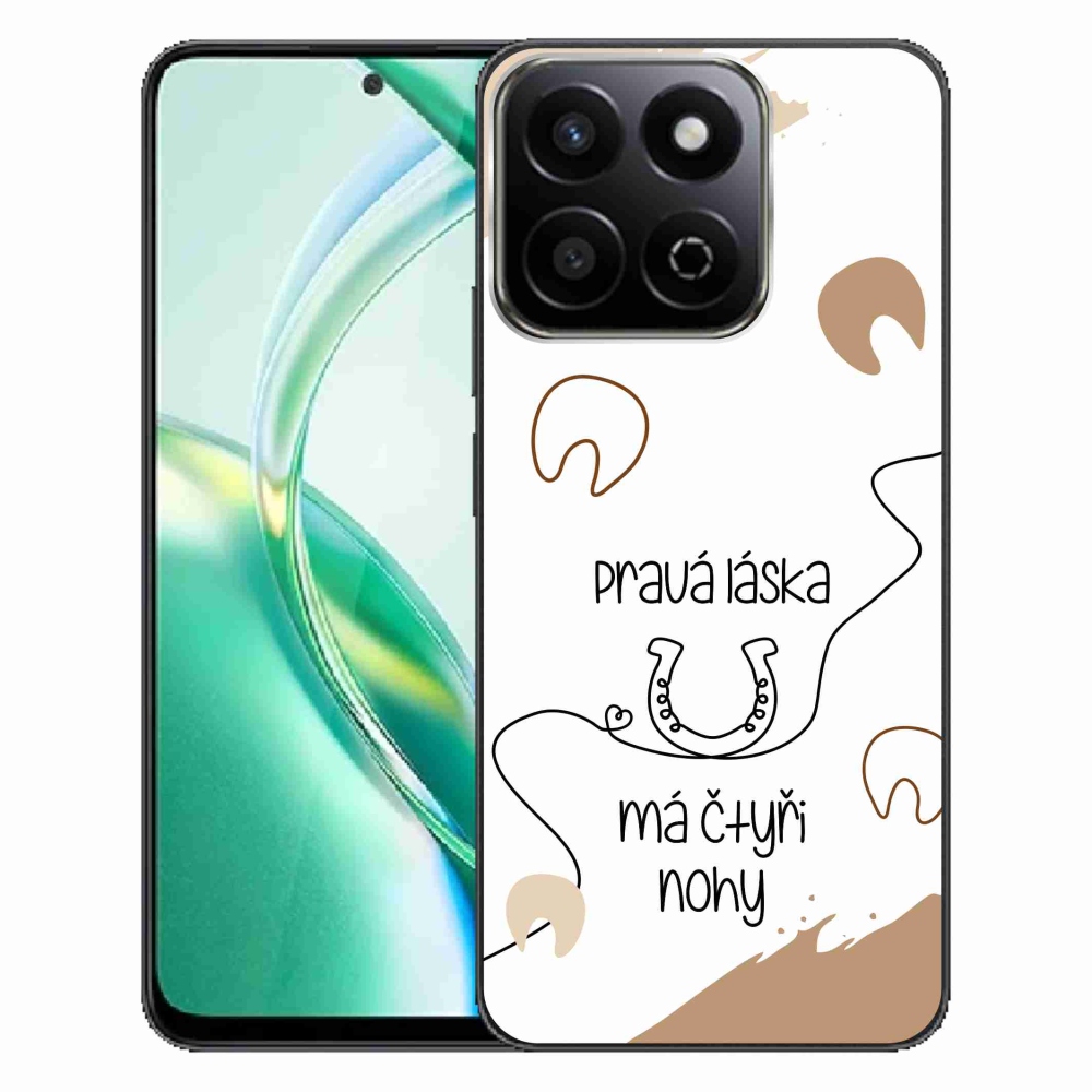 Gélový kryt mmCase na Honor 200 Smart 5G - konský motív biele pozadie