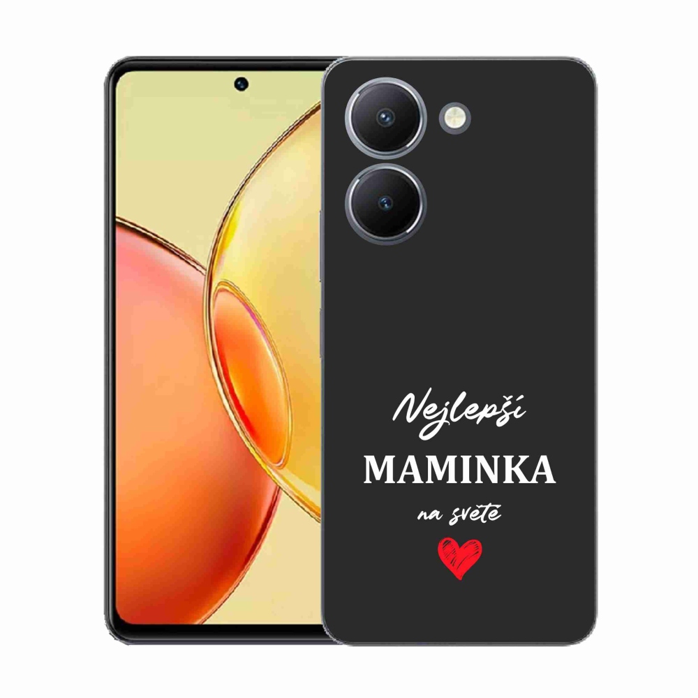 Gélový kryt mmCase na Vivo Y36 - najlepšia mamička 1 čierne pozadie