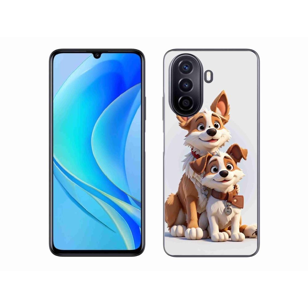 Gelový kryt mmCase na Huawei Nova Y70 - kreslení psi