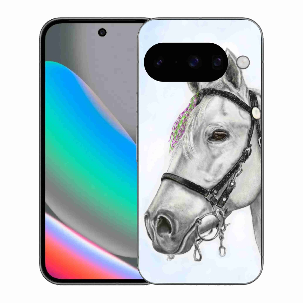 Gélový kryt mmCase na Google Pixel 10 - biely kôň 1