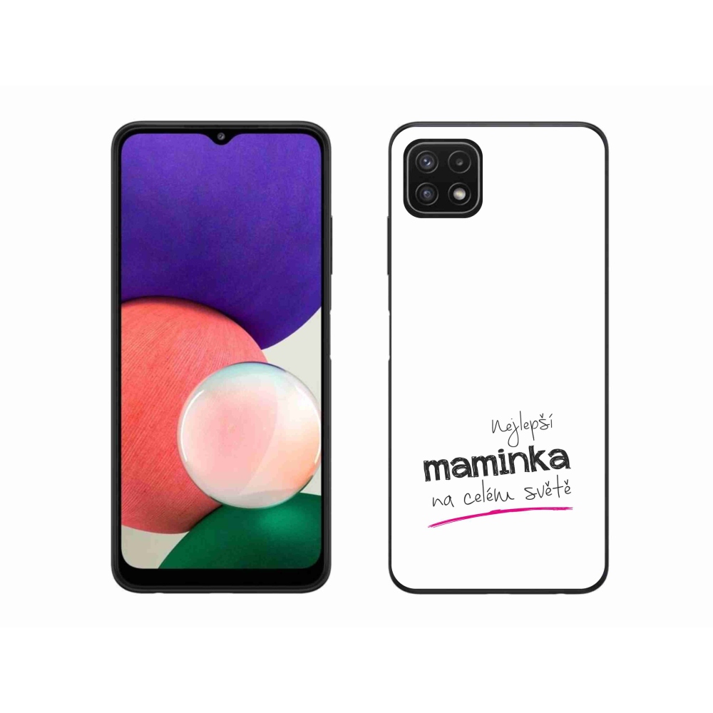 Gélový kryt mmCase na Samsung Galaxy A22 5G - najlepšia mamička 4 biele pozadie