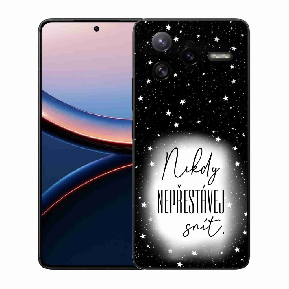 Gélový kryt mmCase na Xiaomi Poco F7 Ultra - citát 1 bieločierne pozadie