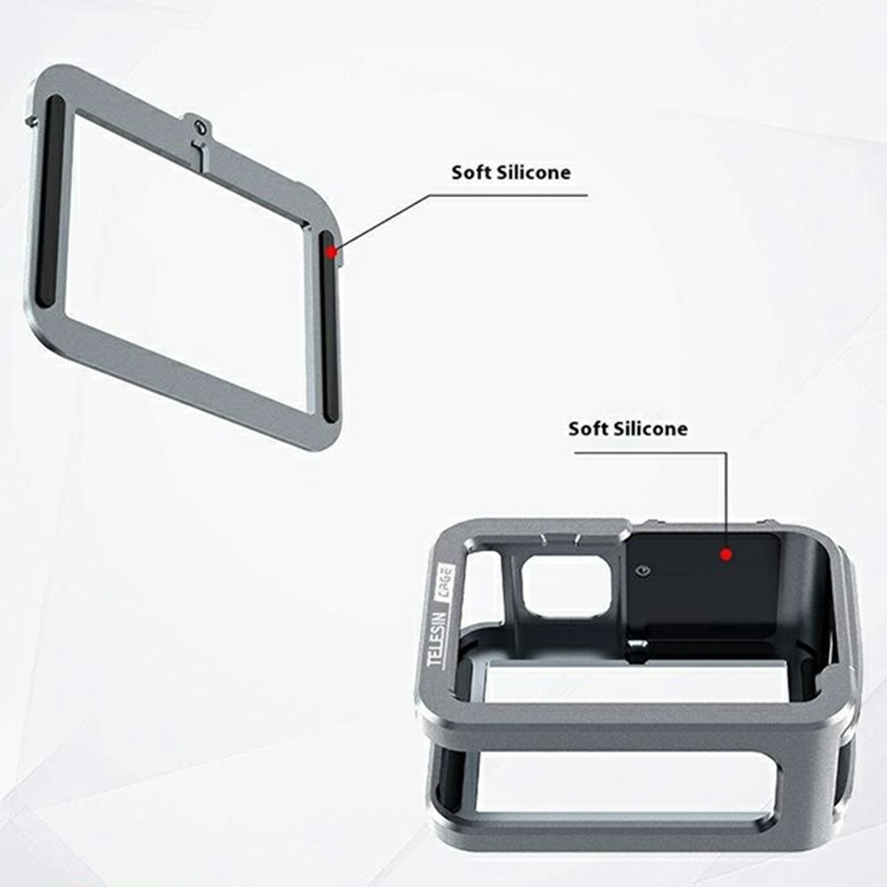 TELESIN kovová ochranná klietka pre GoPro Hero 13/12/11 s vertikálnou montážou