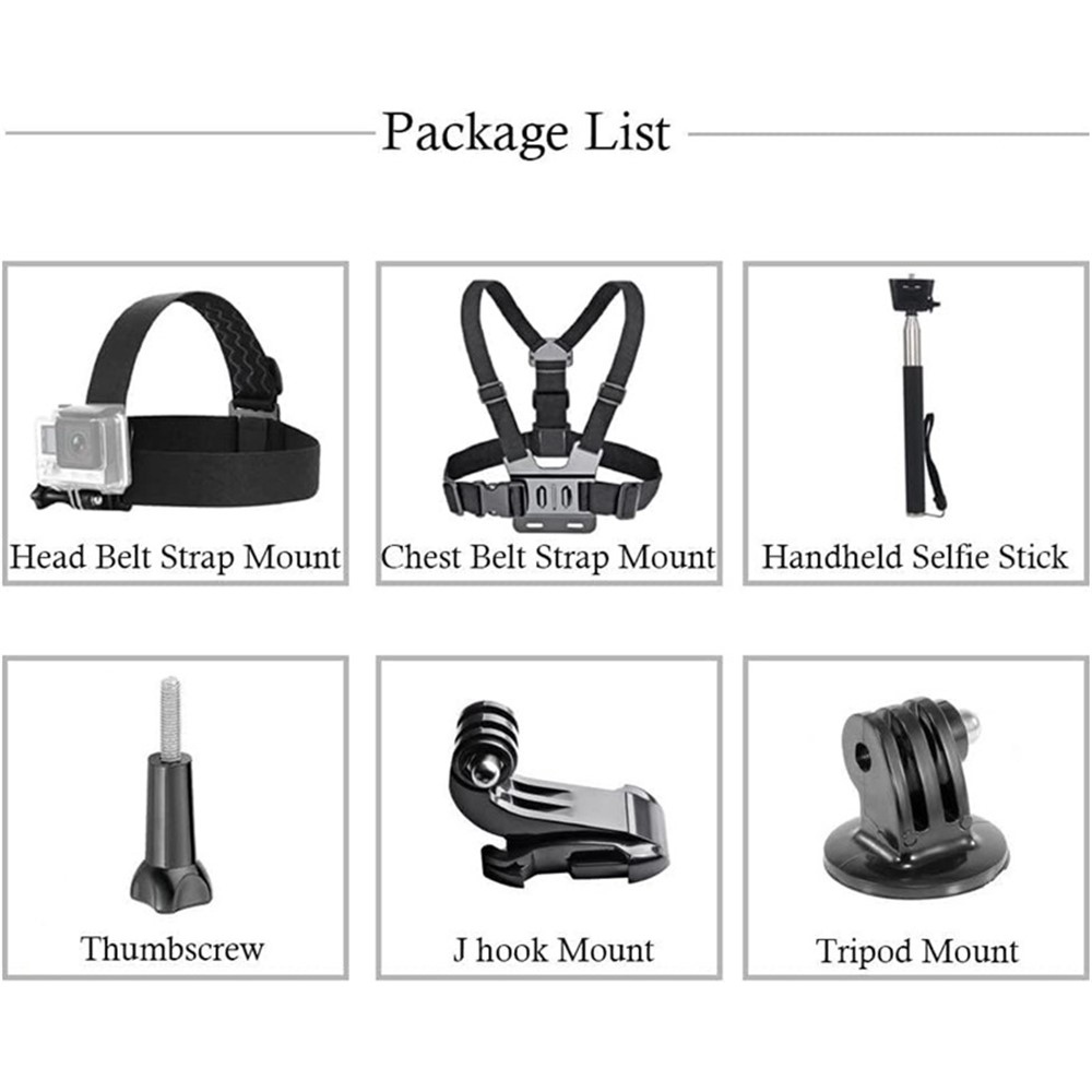 Univerzálna 6v1 sada príslušenstva pre GoPro a akčné kamery