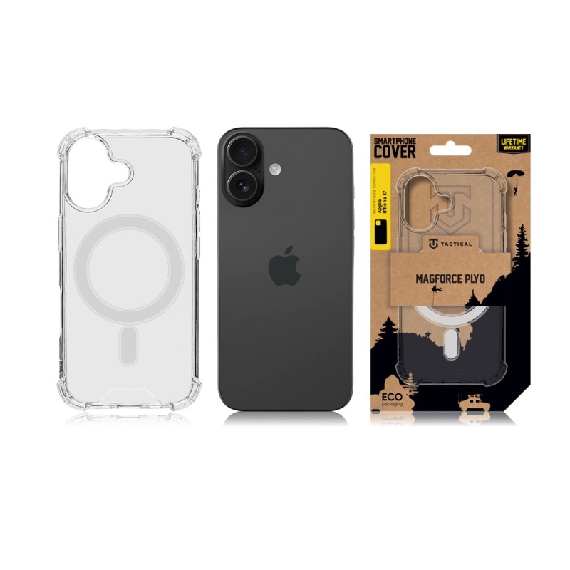 Taktický kryt MagForce Plyo pre Apple iPhone 17 Transparent